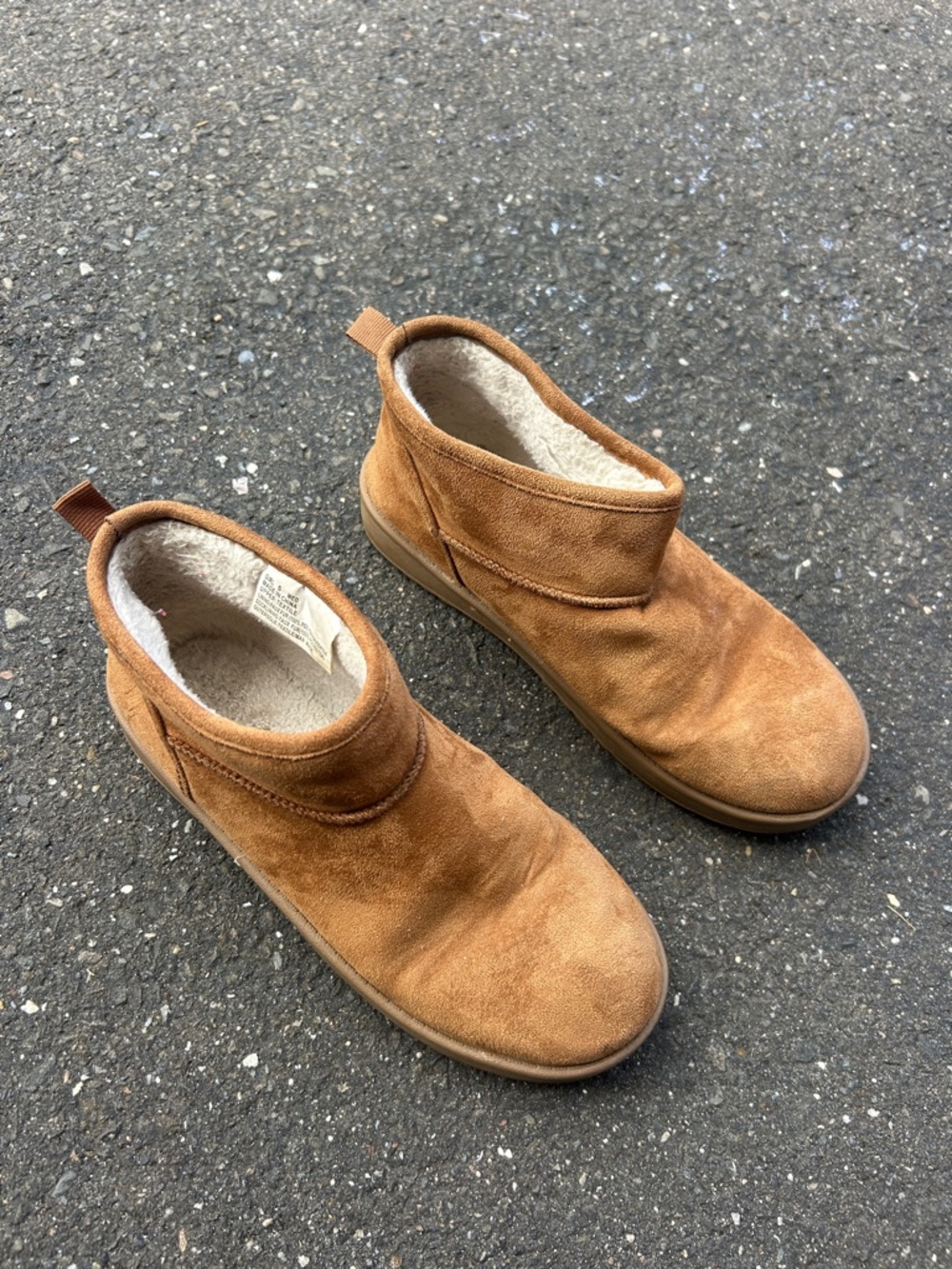 Kids Waterproof Brown Fleece-Lined Rain & Snow Boots